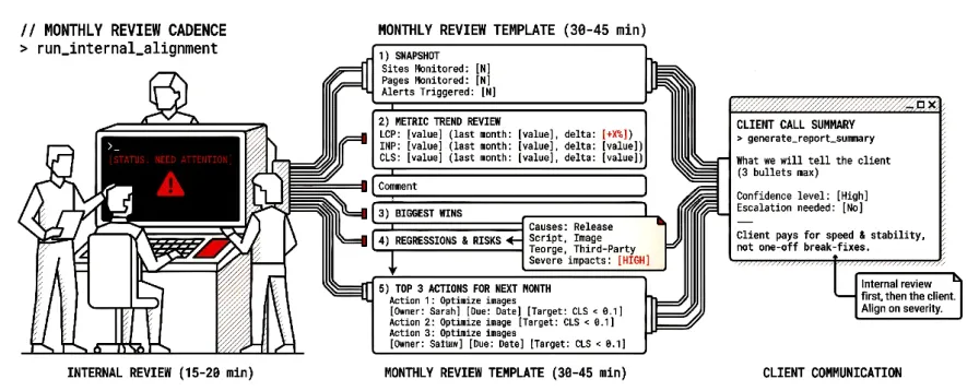 Monthly Performance Review Template for Agency Teams
