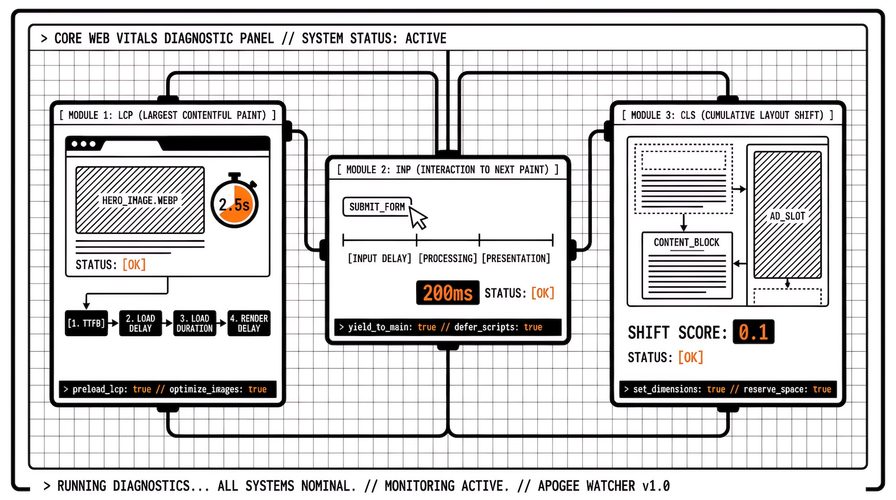 LCP, INP, CLS: What Each Core Web Vital Means and How to Fix It
