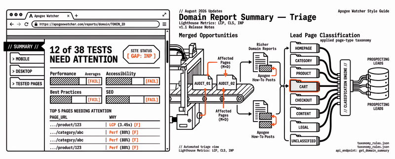 Changelog #12: Domain Report Summary, Lead Page Classification, and Classification Rules