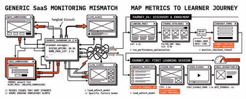 Performance Monitoring for EdTech: What to Measure Across Enrolment, Learning, and Checkout